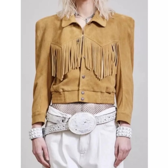 R13 Fringe suede Bomber Jacket - Picture 5 of 11